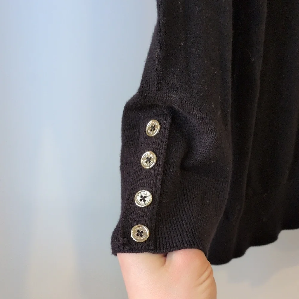 Tommy Hilfiger Black Turtleneck Sweater with Stripes - Picture 2 of 5